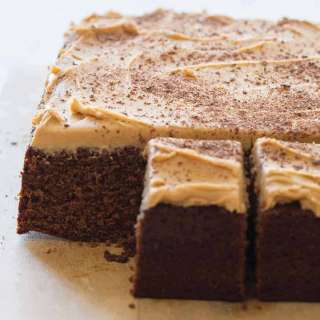Spicy Chocolate Stout Cake with a Simple Peanut Butter Buttercream