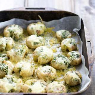 Cheesy Garlic Butter Baby Potatoes