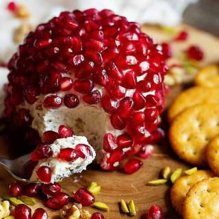 Walnut Pomegranate Cheese Ball