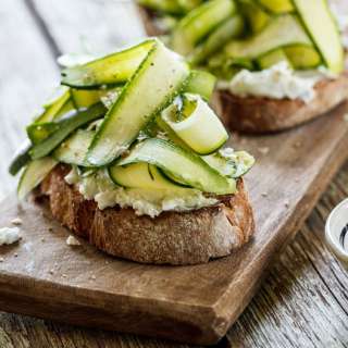Zucchini & Goat's cheese Bruschetta