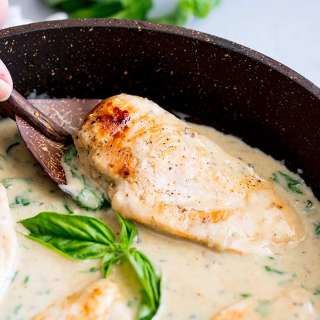 Easy Creamy Basil Chicken Recipe