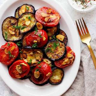 Fried Eggplant Recipe with Tomatoes