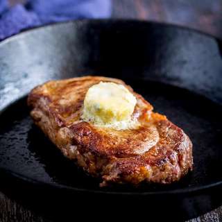 Seared Steak with Blue Cheese Butter Recipe