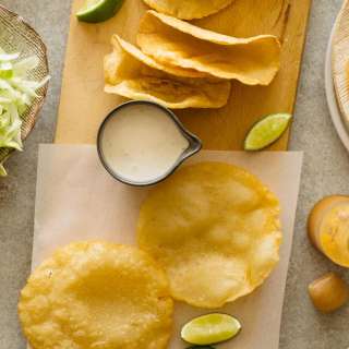 DIY Hard + Puffy Corn Tortilla Shells