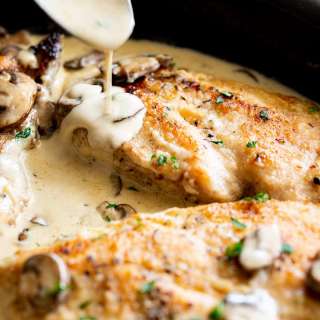 One Pan Creamy Mushroom Chicken
