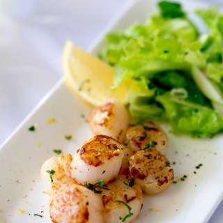 Scallops with an Apple and Shallot Salad