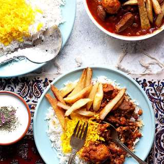 Khoresh Gheimeh Recipe (Persian split chickpea stew)