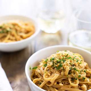 Vegemite Linguine with Parsley Pangrattato