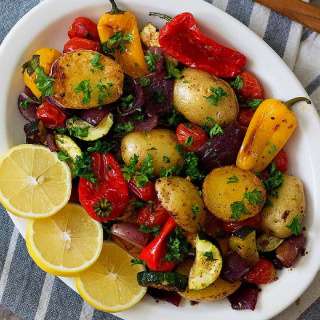 Mediterranean Oven Roasted Vegetables