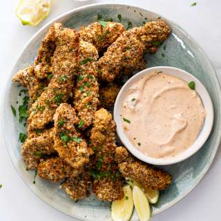 Lemon pepper Airfryer chicken fingers