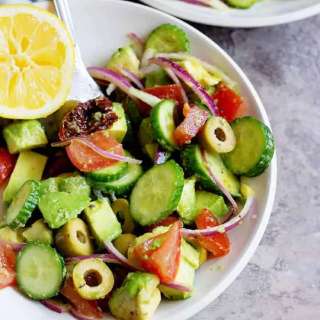 Cucumber Tomato Avocado Salad