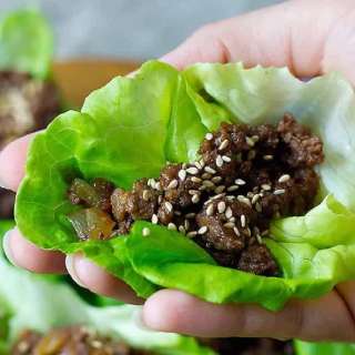 Easy Korean Beef Lettuce Wraps