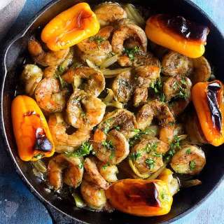 Baked Shrimp in Chermoula Sauce