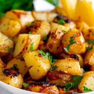 Slow Roasted Greek Lemon Potatoes
