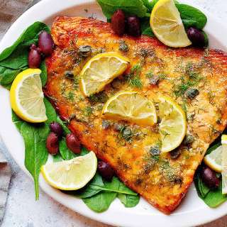 Mediterranean Baked Dijon Salmon Recipe