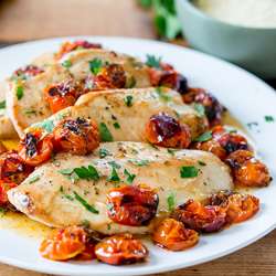 Baked Chicken with Cherry Tomatoes