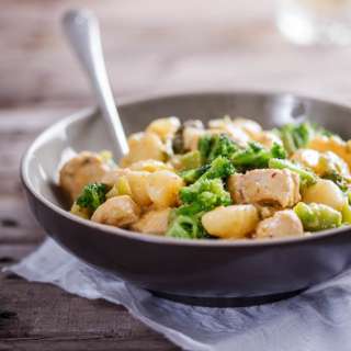 Creamy chicken and broccoli gnocchi