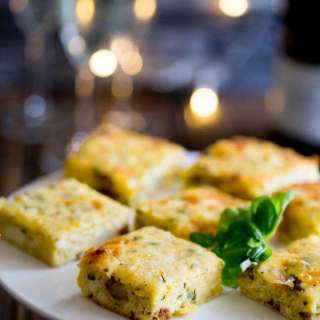 Sheet Pan Potato Frittata Squares with Basil and Chive