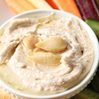Roasted Garlic and White Bean Hummus