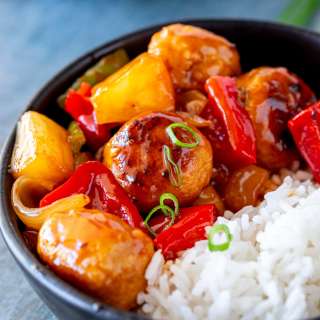 Sweet and Sour Chicken Meatballs