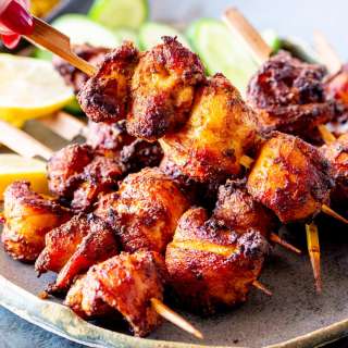 Air Fryer Chicken Shawarma Skewers
