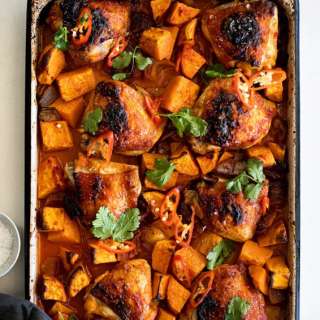 Easy Sheet pan Harissa Chicken