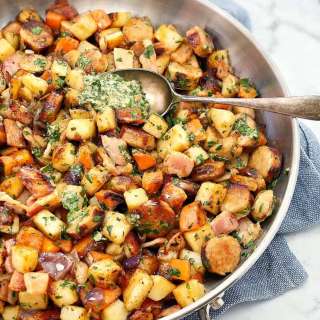 Sausage Potato Hash with Herb Dressing