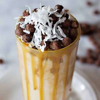 Banana Peanut Butter Coco Puff Milkshake