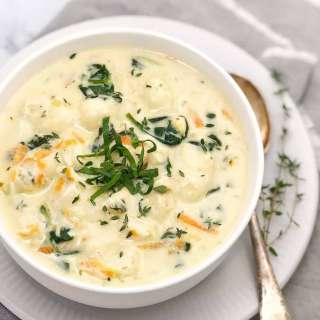Thick Chicken and Vegetable Soup with Gnocchi