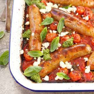 One Pan Oven Baked Sausage Orzo