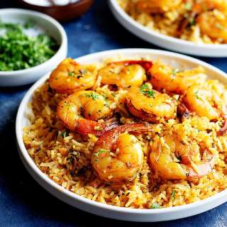 Persian Style Shrimp and Rice (Meygoo Polo)