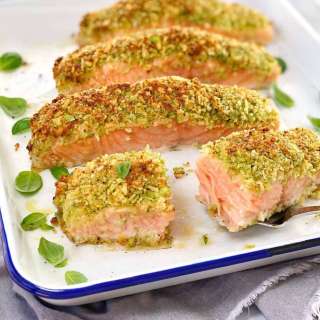 Salmon With Pesto Crust