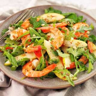 Prawn Salad with Pears and Lime Dressing