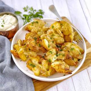 Chat Potatoes - Oven Roasted Ultra Crispy Smashed Potatoes