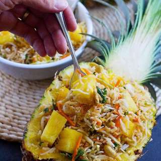 Quick Vegetarian Pineapple Fried Rice