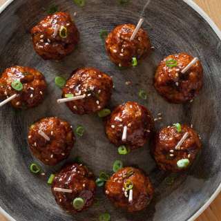 Korean-Style Cocktail Meatballs with a Sweet and Spicy Gochujang Glaze