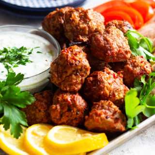 Baked Turkey Meatballs Mediterranean Style