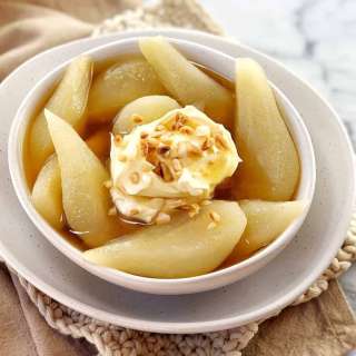 Orange and Cinnamon Stewed Pears