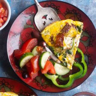 Mediterranean Spinach Omelette