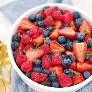 Fresh Summer Berry Salad with Honey & Mint