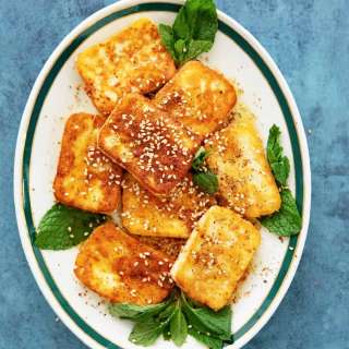 Fried Halloumi with Honey