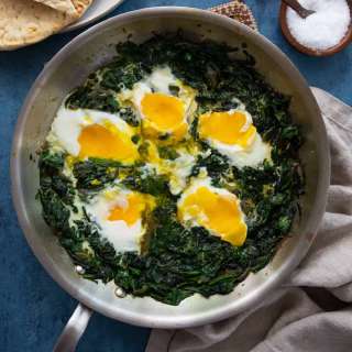 Persian Spinach and Eggs (Nargesi)