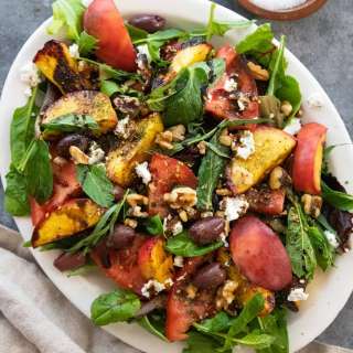 Grilled Peach Salad with Zaatar and Feta