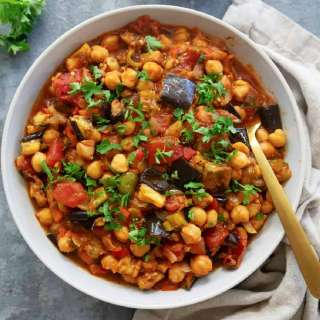 Vegan Eggplant Chickpea Stew Recipe