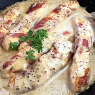 Chicken Tenders with Whole Grain Mustard Cream Sauce