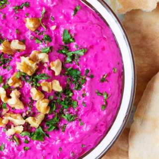 Persian Yogurt Beet Dip (Borani Laboo)