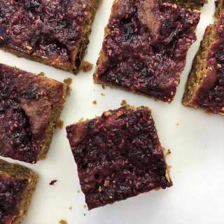 Almond Butter Blondies with Raspberry - Melt & Mix