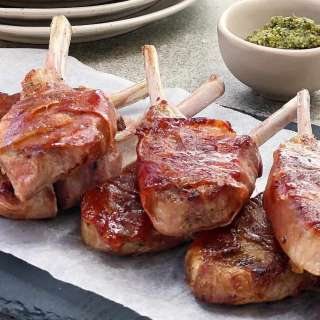 Pesto Lamb Prosciutto Cutlets