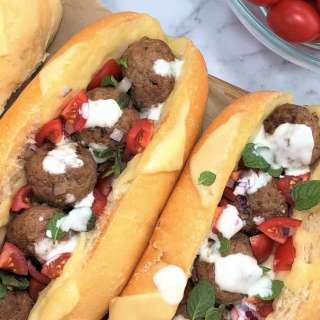 Lamb Meatball Sandwich