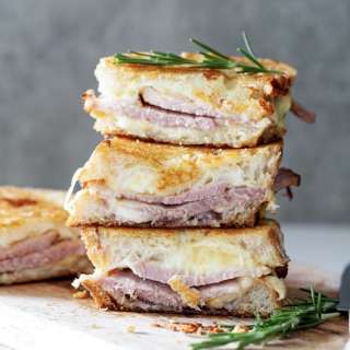 Leftover grilled ham and cheese
